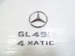 Emblem Set, On Trunk Lid GL450 4MATIC, 1668170116, 13-16 Mercedes-benz X166. Fixed Price $29.99.