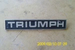 Triumph TR6 Original Emblem. Part # 88627565. Used. KT1371. Fixed Price $25.00.