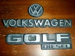 Rear Vw Volkswagen Golf Diesel Emblem Set. Fixed Price $89.00.