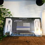 Elektroplate Police Flag Open Black License Frame Back The Blue 2 Pack. Fixed Price $22.00.