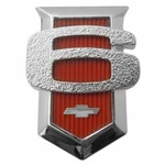 New Front Fender Shield Emblem Red Pair Trim Parts Fits Bel Impala 3018. Fixed Price $126.17.