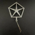 1980S 1990S Chrysler 2 3/8" Pentastar Stand Up Hood Ornament Emblem Oem Logo. Fixed Price $20.00.