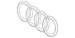 Genuine Audi Emblem 4J3-853-605-3Q7. Fixed Price $83.75.