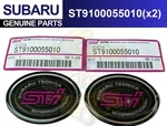Subaru Genuine Sti Front Fender Emblems Badges ST9100055010 X2. Fixed Price $68.20.