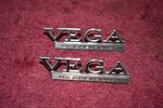 1971-75 Chevrolet Vega SET/2 Chrome Emblems Nice Gm Originals 9614435. Fixed Price $49.00.