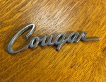 Vintage Mercury Cougar Script Emblem Badge D1WB-16B-114A Oem 69-73 Nameplate. Fixed Price $19.95.