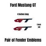 Gt Logo Badge/ Emblem Set Of 2 New Red Black. Fixed Price $19.85.