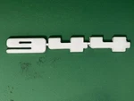 Genuine Porsche "944" Rear Trunk Silver Emblem Badge Inscription 94455919301. Fixed Price $59.00.