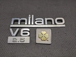 Alfa Romeo Milano 2.5 V6 Rear Trunk Badge Emblem Set Of 3 Oem. Fixed Price $69.99.