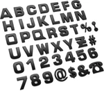 43PCS 3D Chrome Car Emblem Letters Number Symbol Badge Sticker Diy Black. Fixed Price $15.99.