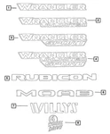 Genuine Mopar Front Fender Decal 6DZ07CA1AB. Fixed Price $12.70.