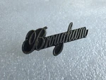 Vintage Cadillac Brougham Emblem Cursive Letters Logo Oem 7685543 2.5 Inch Vntg. Fixed Price $24.99.