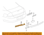 Gm Oem 06-16 Limited,impala Trunk Lid Exterior Trim-nameplate 15885696. Fixed Price $72.33.