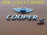 Mini Cooper Rear Emblem Logo Badge Sign Symbol Used Oem Set A38582. Fixed Price $40.00.