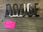 1968-71 Dodge A100 A108 Van Used Mopar Chrome Rear Door Script Emblem 2950766. Fixed Price $50.00.