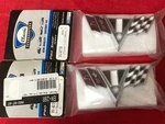 65 67 Chevy Flag Emblems. New, Classic Headquarters. W-419. 2 Pcs. B1. Fixed Price $25.00.