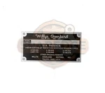 Customized Aluminum Blank Name Plate For Vintage Willys Overland Jeep Patents. Fixed Price $72.99.