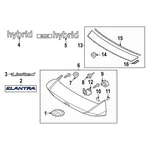 Hyundai 86310AAAB0 Rear Deck Lid Emblem. Fixed Price $125.44.