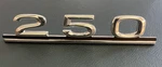 Mercedes-benz Rear Lid Model Badge "250" 123-817-06-15 -for Mbz W123 75-85. Fixed Price $69.95.