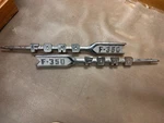 Nos 1960 Ford Truck Pickup F-350 Hood Side Emblems Oem Name Plates Pair Rh Lh. Fixed Price $129.00.