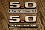 Ford Ssp Police Mustang & Crown Victoria Chrome 5.0 Interceptor Emblem Set. Fixed Price $19.99.