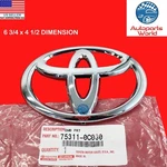New Genuine Oem Toyota Sequoia Tundra Chrome Front Grille Emblem 75311-0C030. Fixed Price $41.79.