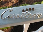 1969 1972 Ford Custom Script Emblem Of Rear Sides P/n. C9AB-62291B62-C W Nuts. Fixed Price $24.00.