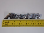 Vtg 1960S 1970S Austin Chrome Emblem Badge Nameplate Script CZK6314. Fixed Price $18.00.