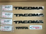 2005-2015 Tacoma Onyx Black Door / Tailgate Emblem Genuine Toyota Set Of 4. Fixed Price $112.41.