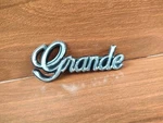 Grande Rear Trunk Emblem Badge Fit Toyota Markii MARK2 GX71 Genuine 1984. Fixed Price $37.00.
