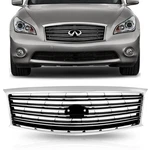 Fits 2011-2013 Infiniti M37 M56 Non Sport Front Bumper Upper Grille. Fixed Price $130.00.