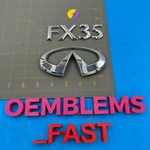 2007 2008 Infiniti FX35 Oem Factory Chrome Rear Trunk Hatch Gate Door Emblem Set. Fixed Price $19.99.