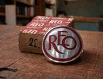 Nos Reo Radiator Emblem Badge Oem 222-Y2 1940-1946 Truck 3" Original. Fixed Price $295.00.