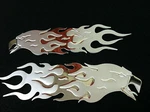 2 Bully Stainless Steel Chrome Screaming Eagle Flame Trim 3-D Emblem 3M Adhesive. Fixed Price $12.99.