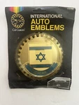 Israel Emblem Flag Stainless Steel Cal Custom Auto Badge 1983 International. Fixed Price $10.00.