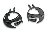 Set Matte Black Scat Pack Head Emblems For Dodge Challenger Charger Badges. Fixed Price $24.99.