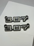 (2) Chevrolet 307 Emblems 3962947 1969-72 Nova, Camaro, Chevelle. Fixed Price $72.25.