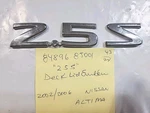 Nissan 84896-8J001 "2.5S" Deck Lid Emblem. Oem Refurbished. 2002/2006 Altima. Fixed Price $10.00.