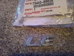 Oem 1998-2020 Toyota Sienna "le"trunk Emblem 75443-08020 Nos. Fixed Price $14.95.