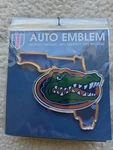 Wincraft Florida Gater Auto Emblem Acrylic Metallic With Adhesive Tape Backing.. Fixed Price $6.88.