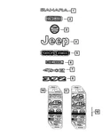 Genuine Mopar Front Fender Nameplate 68526741AA. Fixed Price $62.49.
