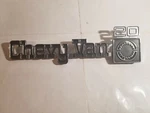 Original 1970'S Chevy Van G-20 Front Fender Script Plate Emblem 14017454. Fixed Price $150.00.