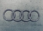 Audi B&w Houndstooth Rear Rings Trunk Hatch Emblem Oem Logo Badge A4 S4 Q5 215MM. Fixed Price $97.00.