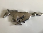 Vintage Ford Mustang Horse Grill Chrome Metal Emblem DC1 F4ZB 8A224. Fixed Price $12.00.