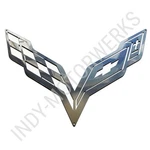 C7 Corvette Crossed Flag Finished Pchrome Wall Emblem 24" X 15". Fixed Price $89.95.