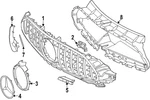 Genuine Mercedes-benz Grille Emblem Bracket 192-888-08-00. Fixed Price $68.80.