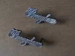 ((2) Cadillac Brougham Nameplate Emblems #7685543. Fixed Price $25.00.