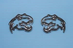 Dinosaur T-rex Emblem Fits Dodge Ram Trx Logo 1500 3.25"X2.75" Black Chrome. Fixed Price $48.89.