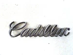 Cadillac Vintage Metal Script Emblem Car Chrome 5" Long 9834648 1970'S. Fixed Price $19.95.