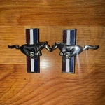 1994-1998 Ford Mustang Running Pony Fender Emblems Oem Chrome Silver 3". Fixed Price $19.99.